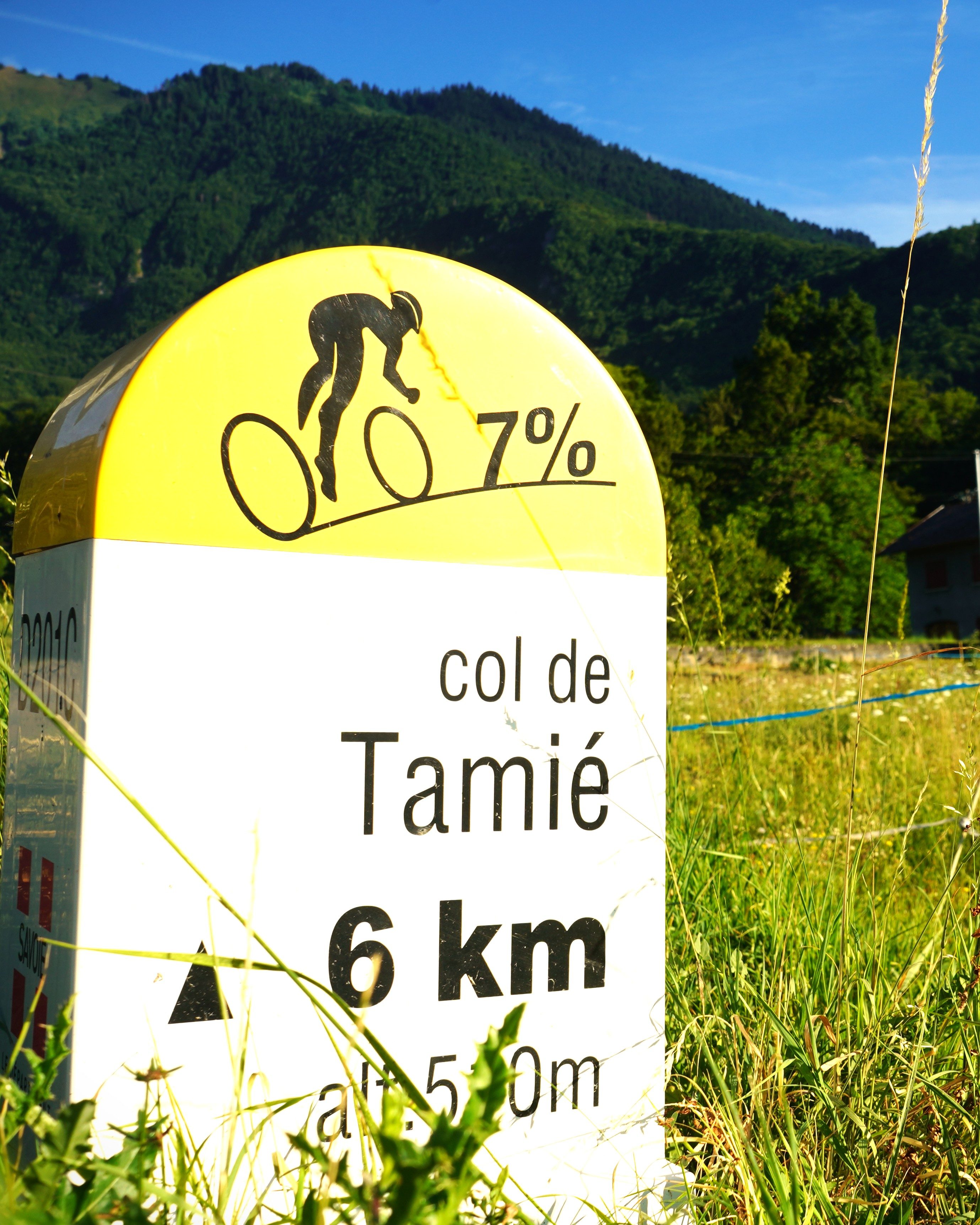 Borne du col de Tamié, départ juste devant le gîte